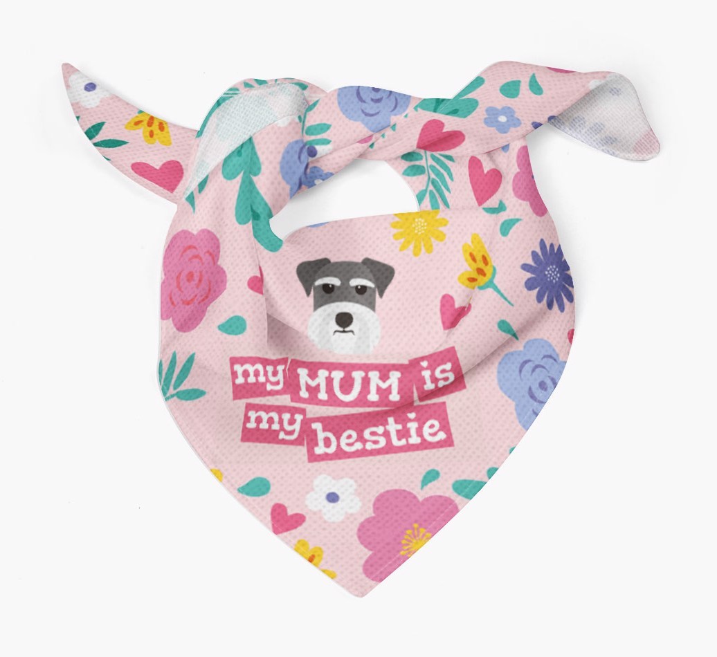 'Mum is my bestie' - Personalised {breedFullName} Bandana