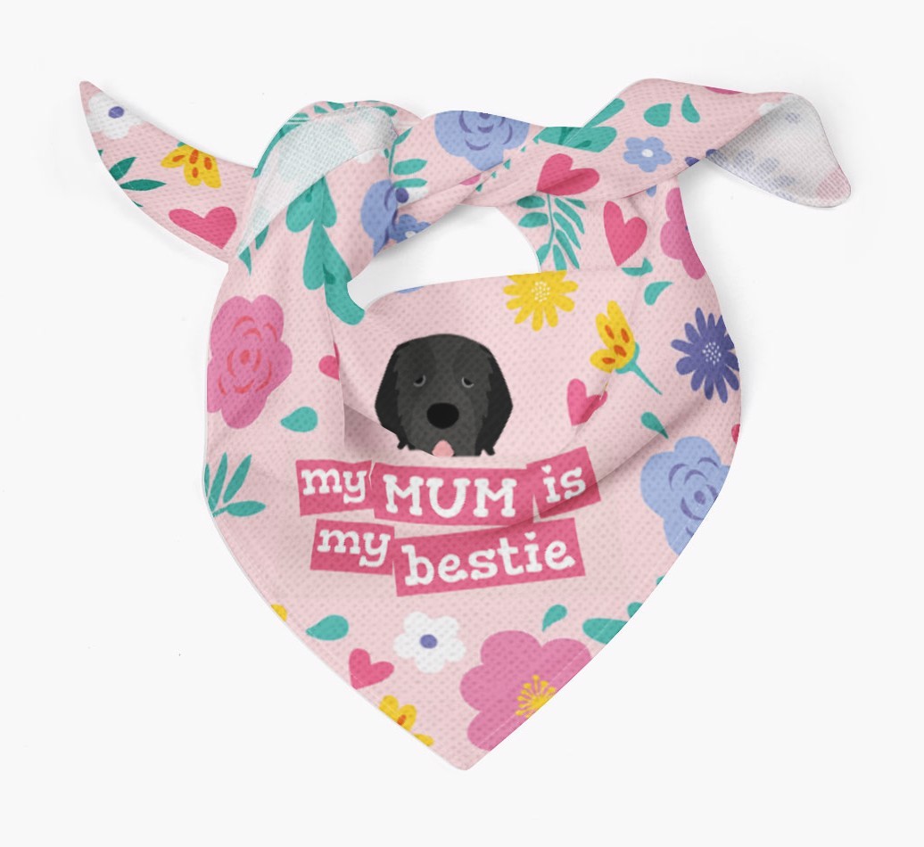 'Mum is my bestie' - Personalised {breedFullName} Bandana