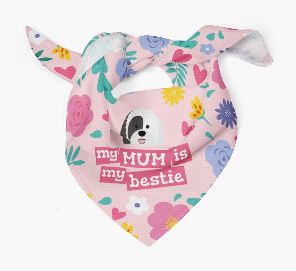 'Mum is my bestie' - Personalised {breedFullName} Bandana