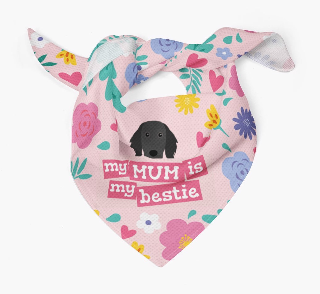 'Mum is my bestie' - Personalised {breedFullName} Bandana