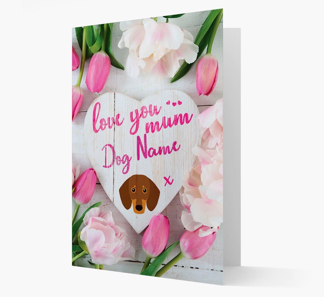 'Love You Mum' - Personalised {breedFullName} Card