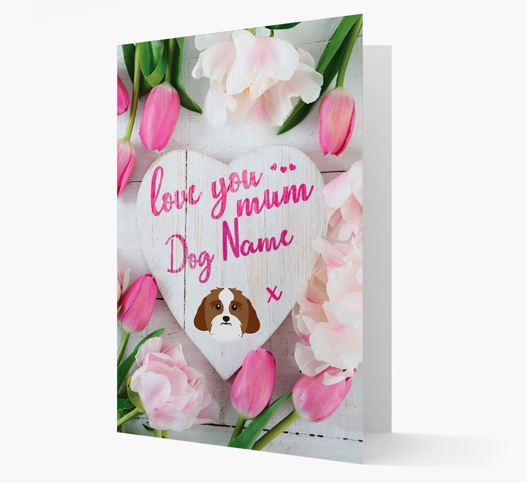 'Love You Mum' - Personalised {breedFullName} Card