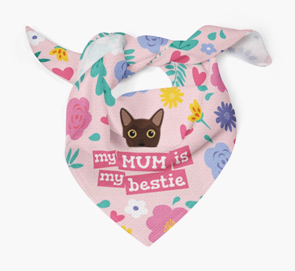 'Mum Is My Bestie' - Personalised {breedCommonName} Bandana