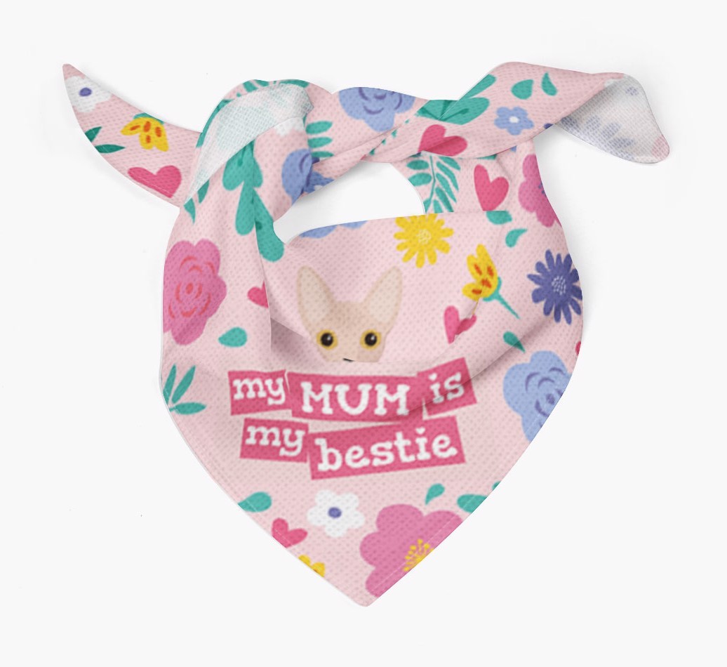 'Mum Is My Bestie' - Personalised {breedCommonName} Bandana