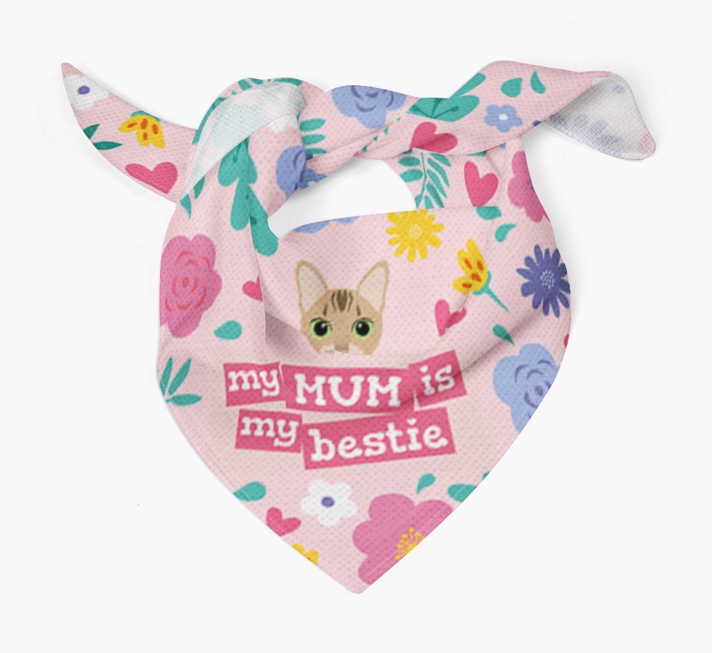'Mum Is My Bestie' - Personalised {breedCommonName} Bandana