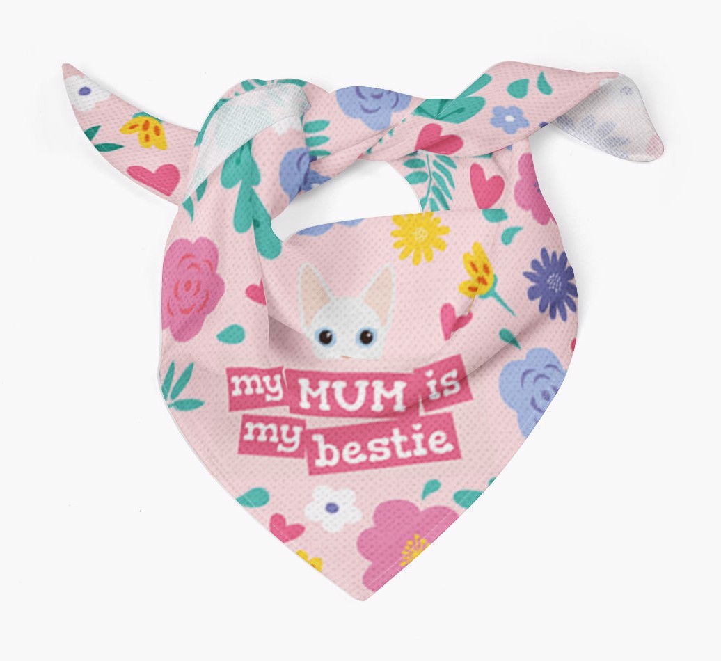 'Mum Is My Bestie' - Personalised {breedCommonName} Bandana