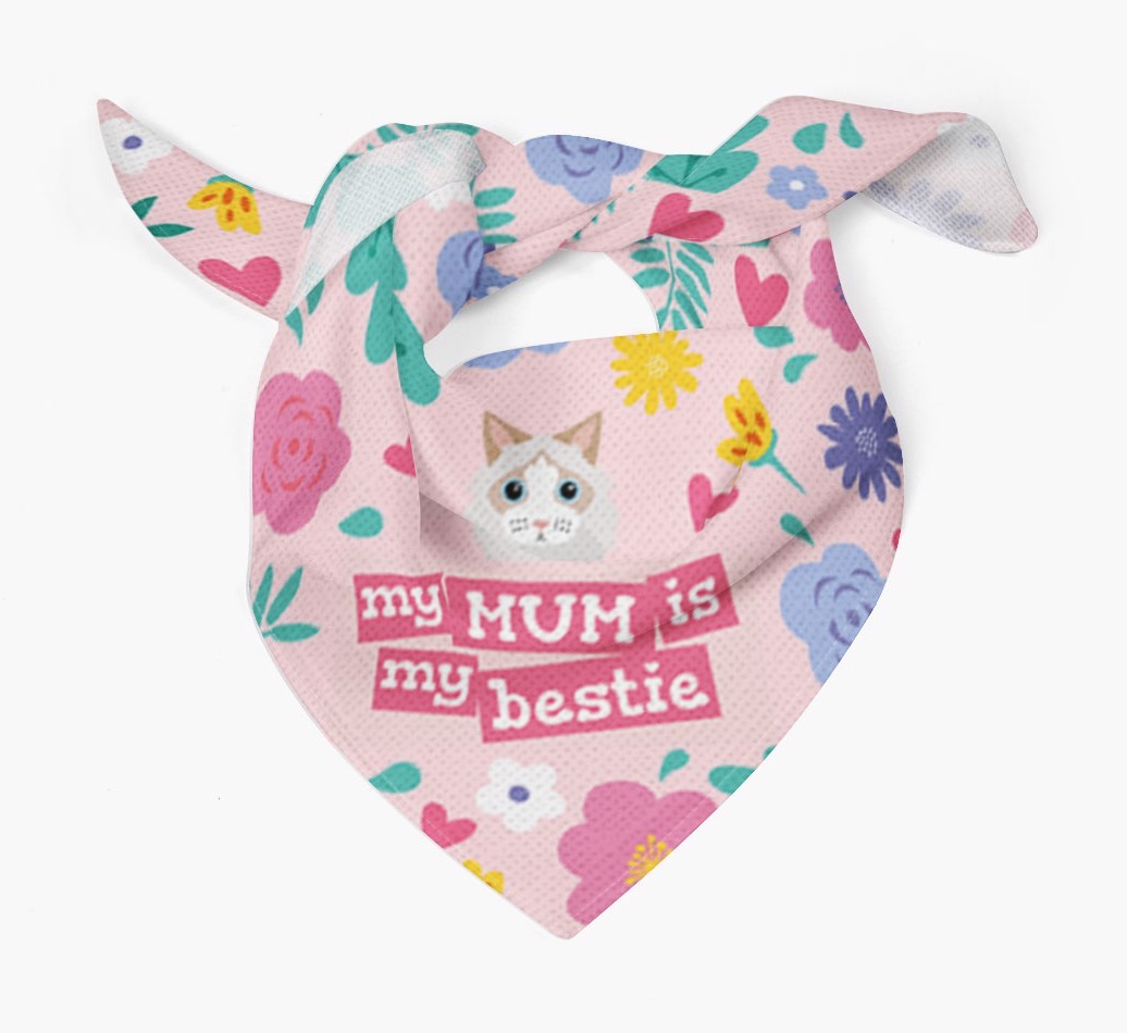 'Mum Is My Bestie' - Personalised {breedCommonName} Bandana
