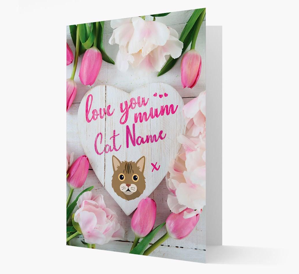 'Love You Mum' - Personalised {breedCommonName} Card