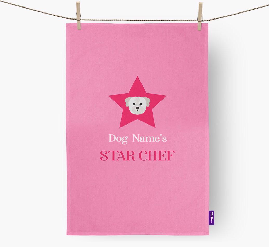 '{dogsName}'s Star Chef' - Personalized {breedFullName} Dish Towel