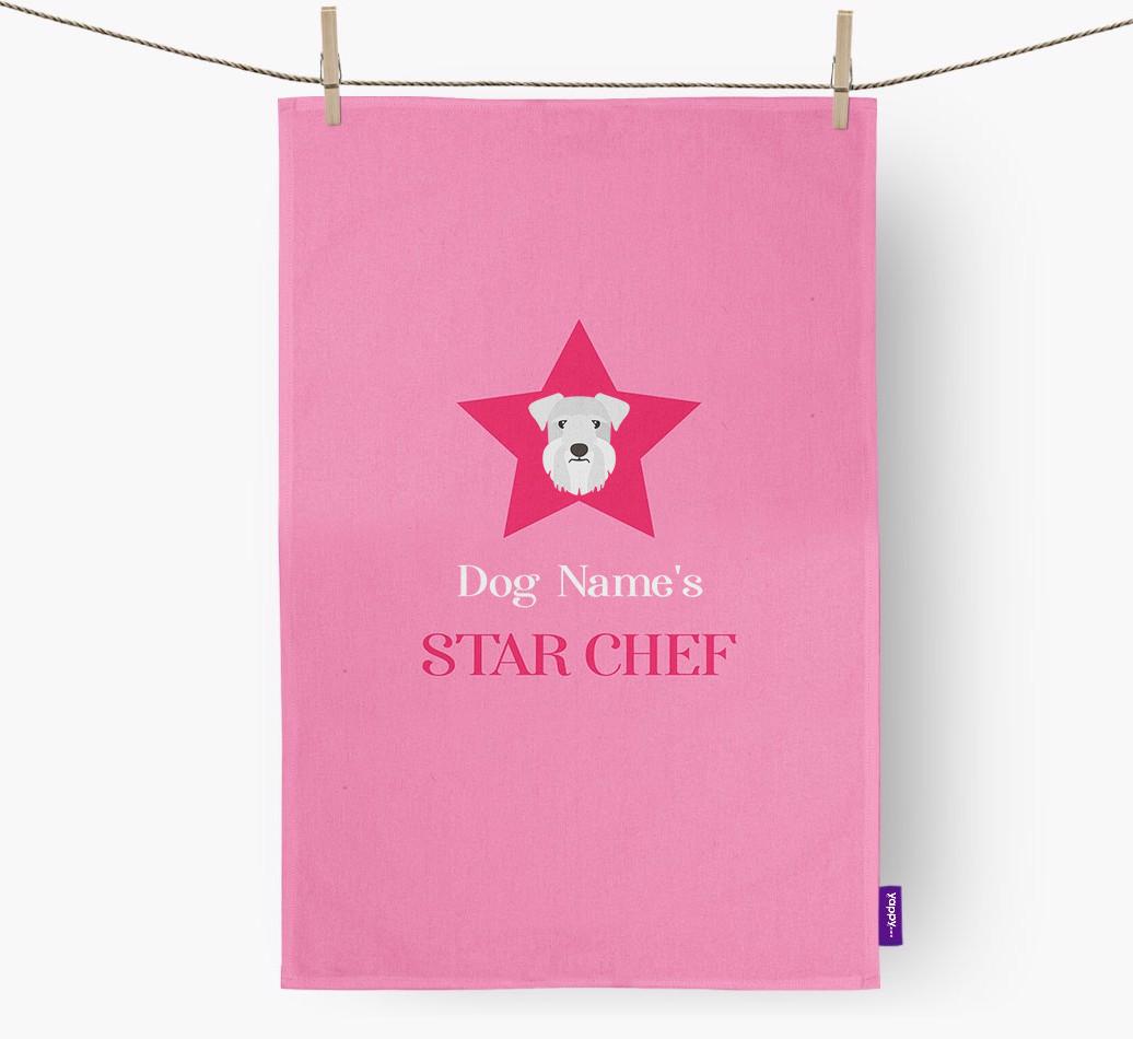 '{dogsName}'s Star Chef' - Personalized {breedFullName} Dish Towel