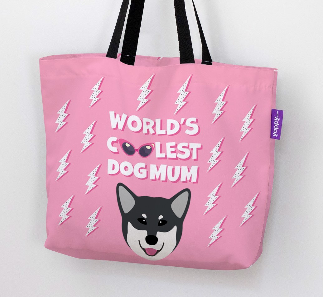 World's Coolest Dog Mum: Personalised {breedFullName} Canvas Bag