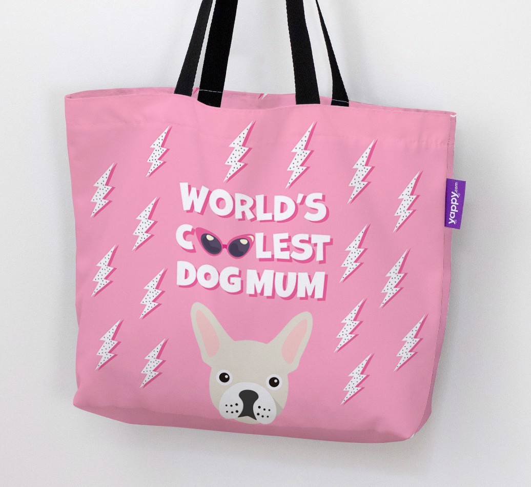 World's Coolest Dog Mum: Personalised {breedFullName} Canvas Bag