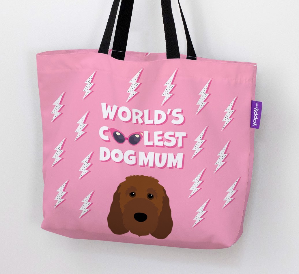 World's Coolest Dog Mum: Personalised {breedFullName} Canvas Bag