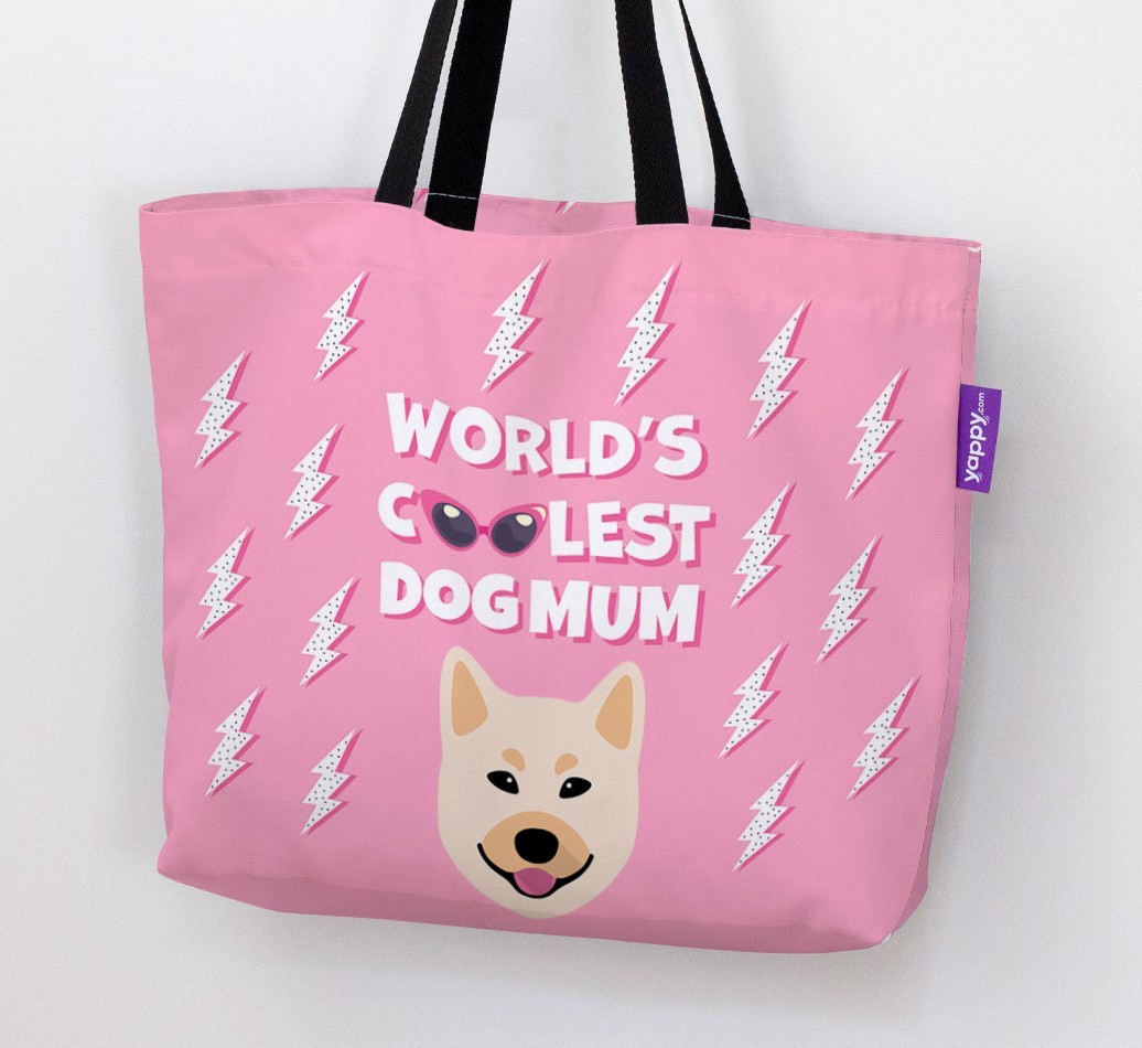World's Coolest Dog Mum: Personalised {breedFullName} Canvas Bag