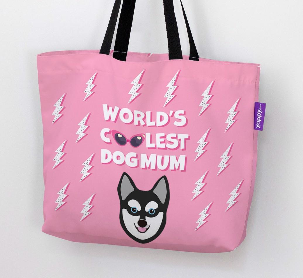 World's Coolest Dog Mum: Personalised {breedFullName} Canvas Bag