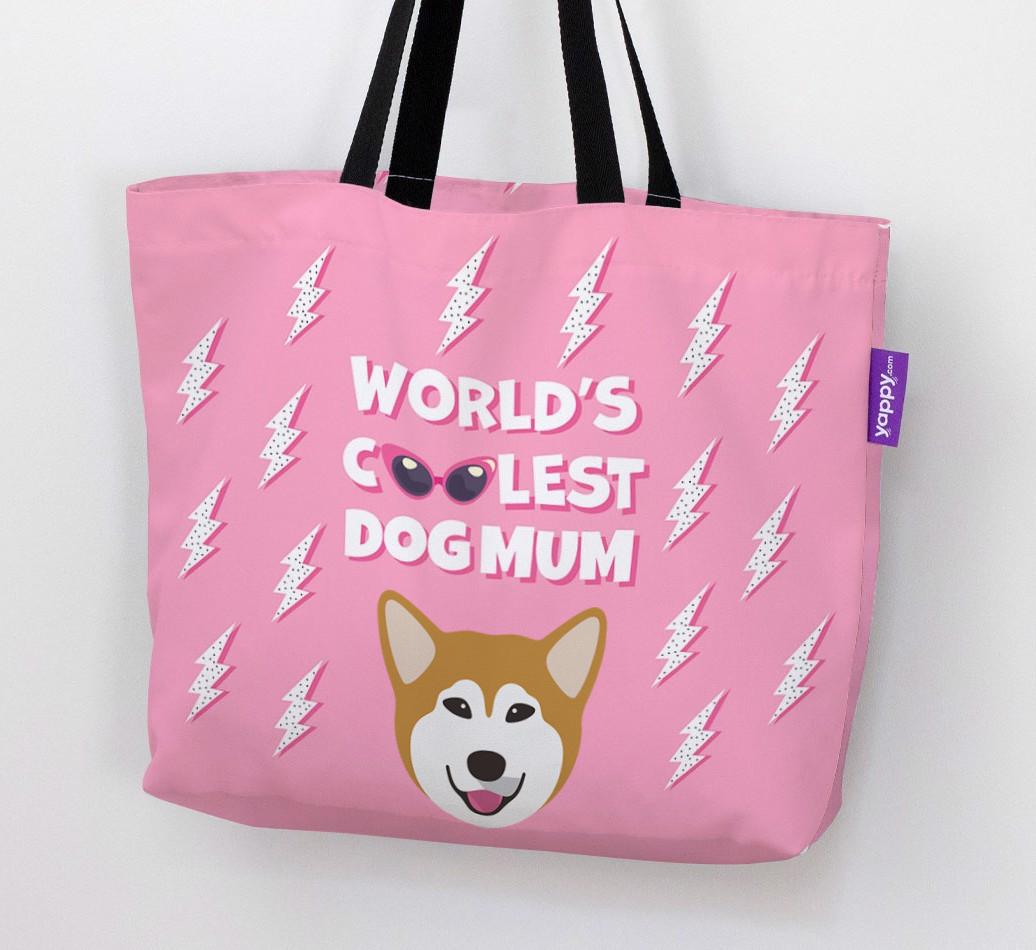 World's Coolest Dog Mum: Personalised {breedFullName} Canvas Bag