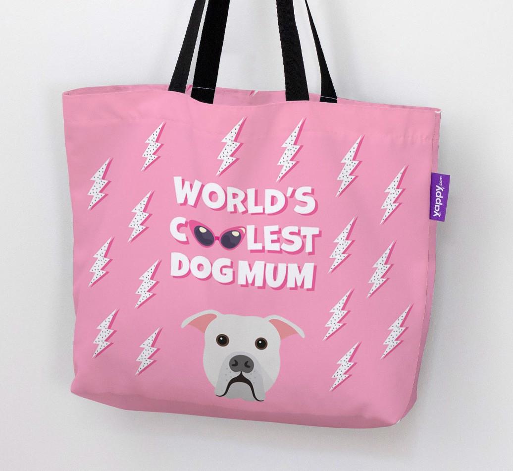 World's Coolest Dog Mum: Personalised {breedFullName} Canvas Bag