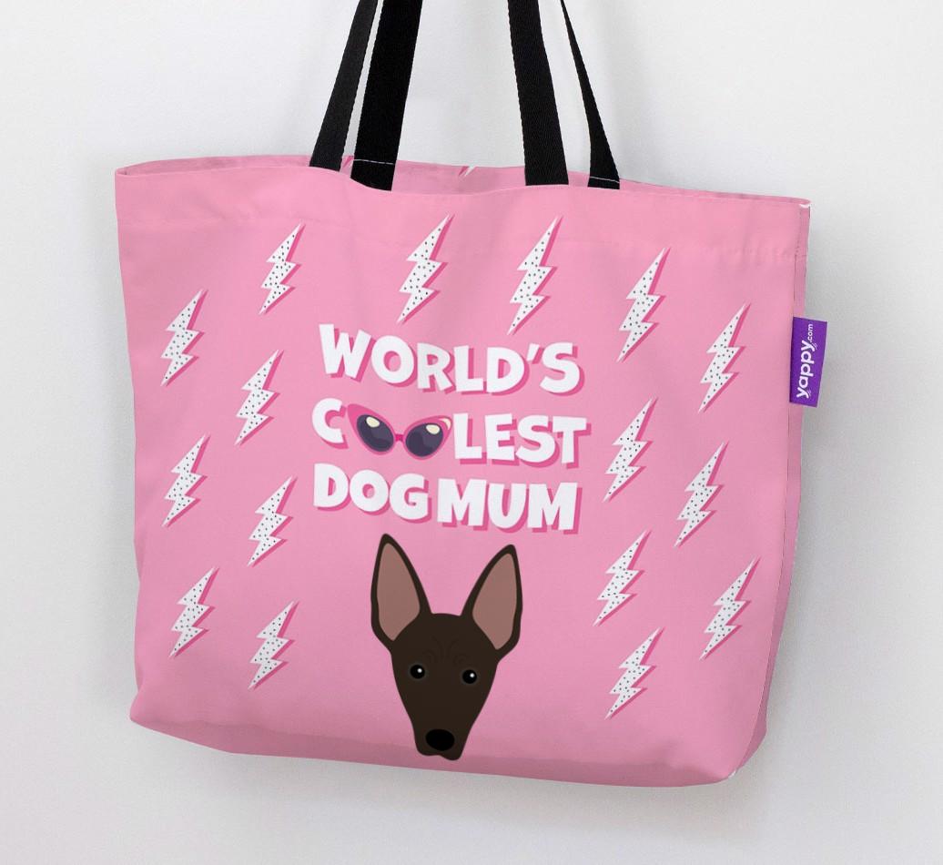 World's Coolest Dog Mum: Personalised {breedFullName} Canvas Bag