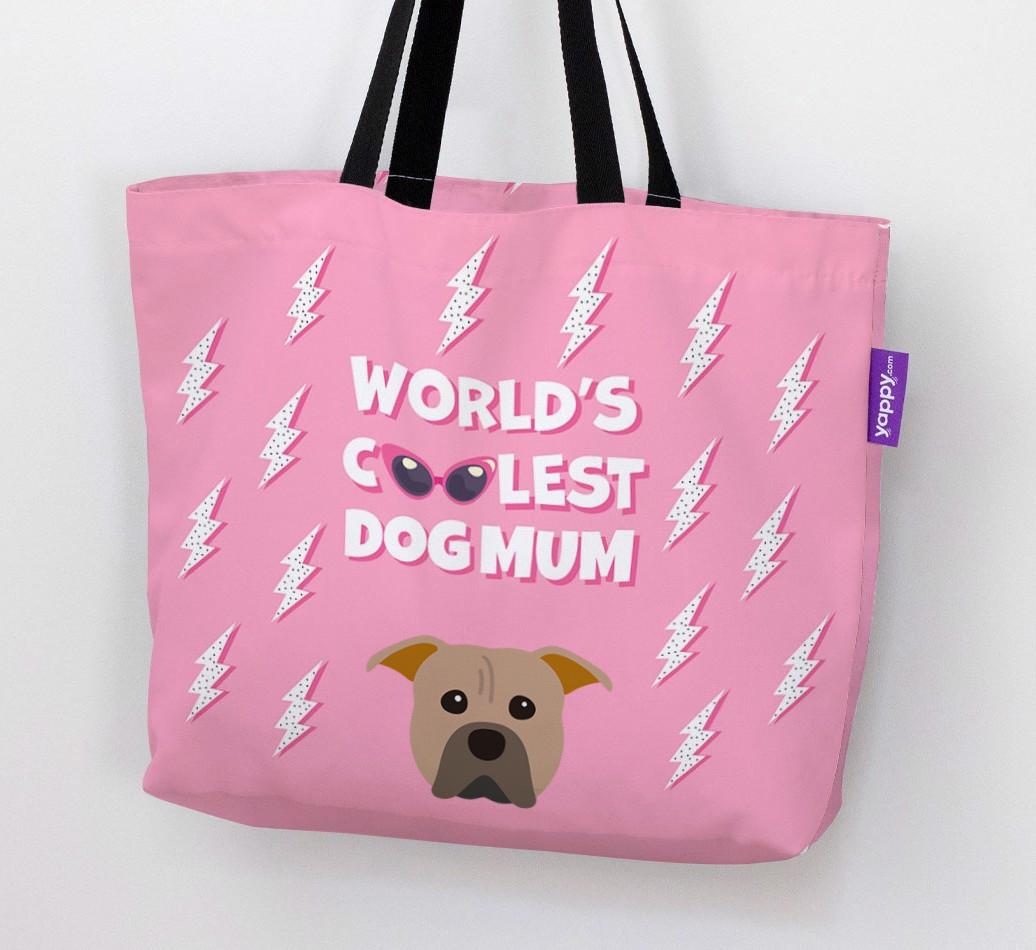 World's Coolest Dog Mum: Personalised {breedFullName} Canvas Bag
