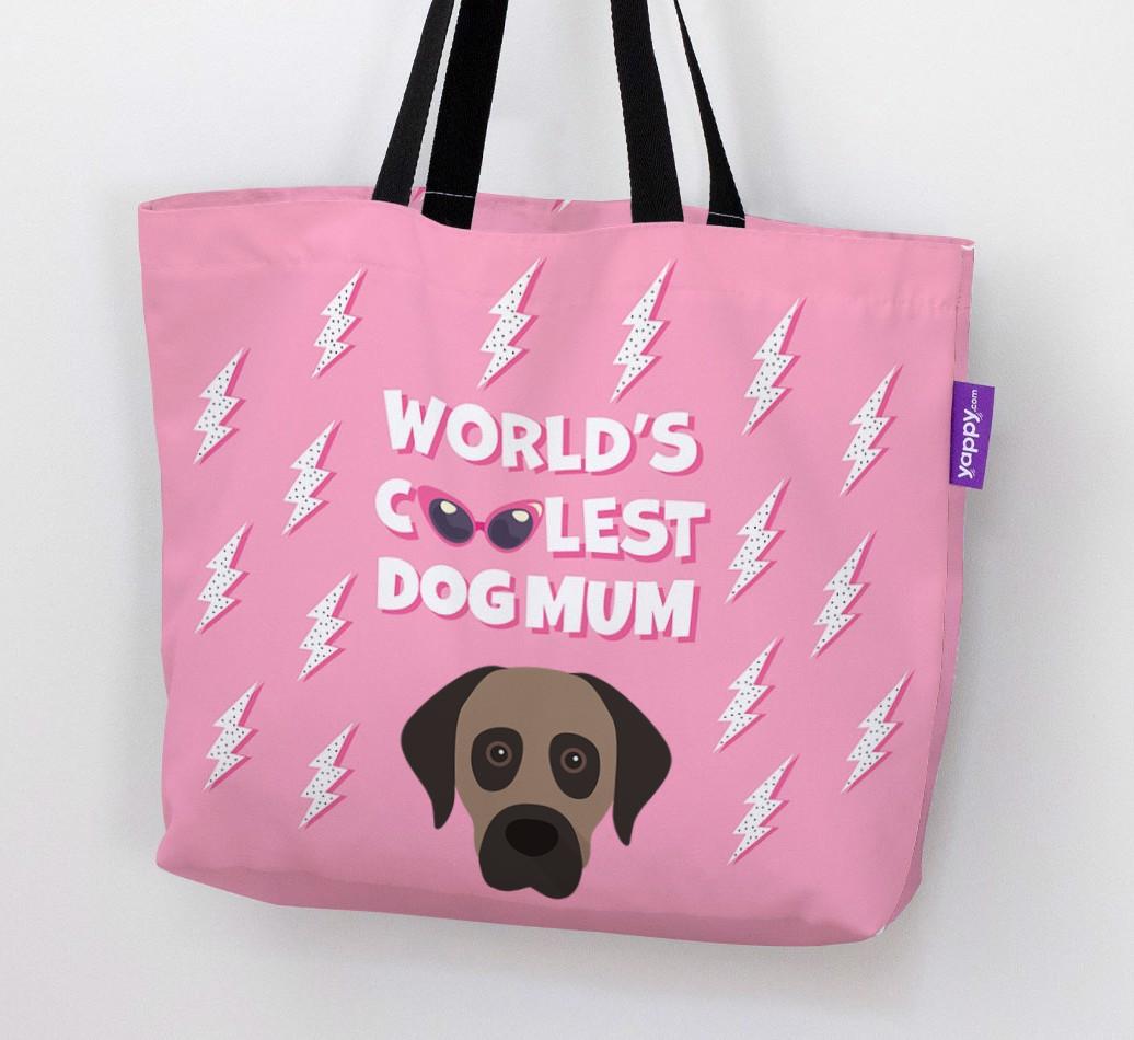 World's Coolest Dog Mum: Personalised {breedFullName} Canvas Bag
