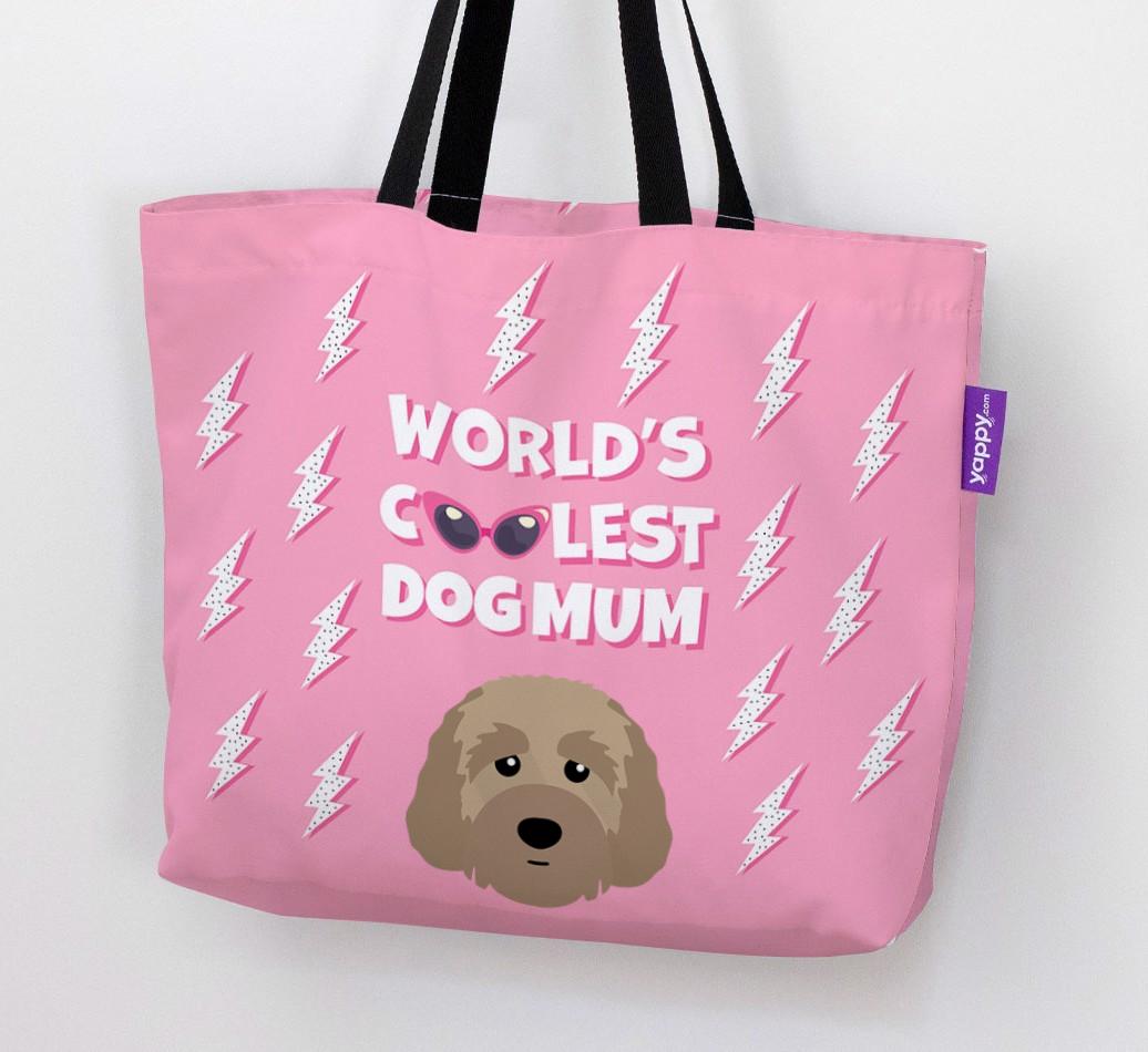 World's Coolest Dog Mum: Personalised {breedFullName} Canvas Bag