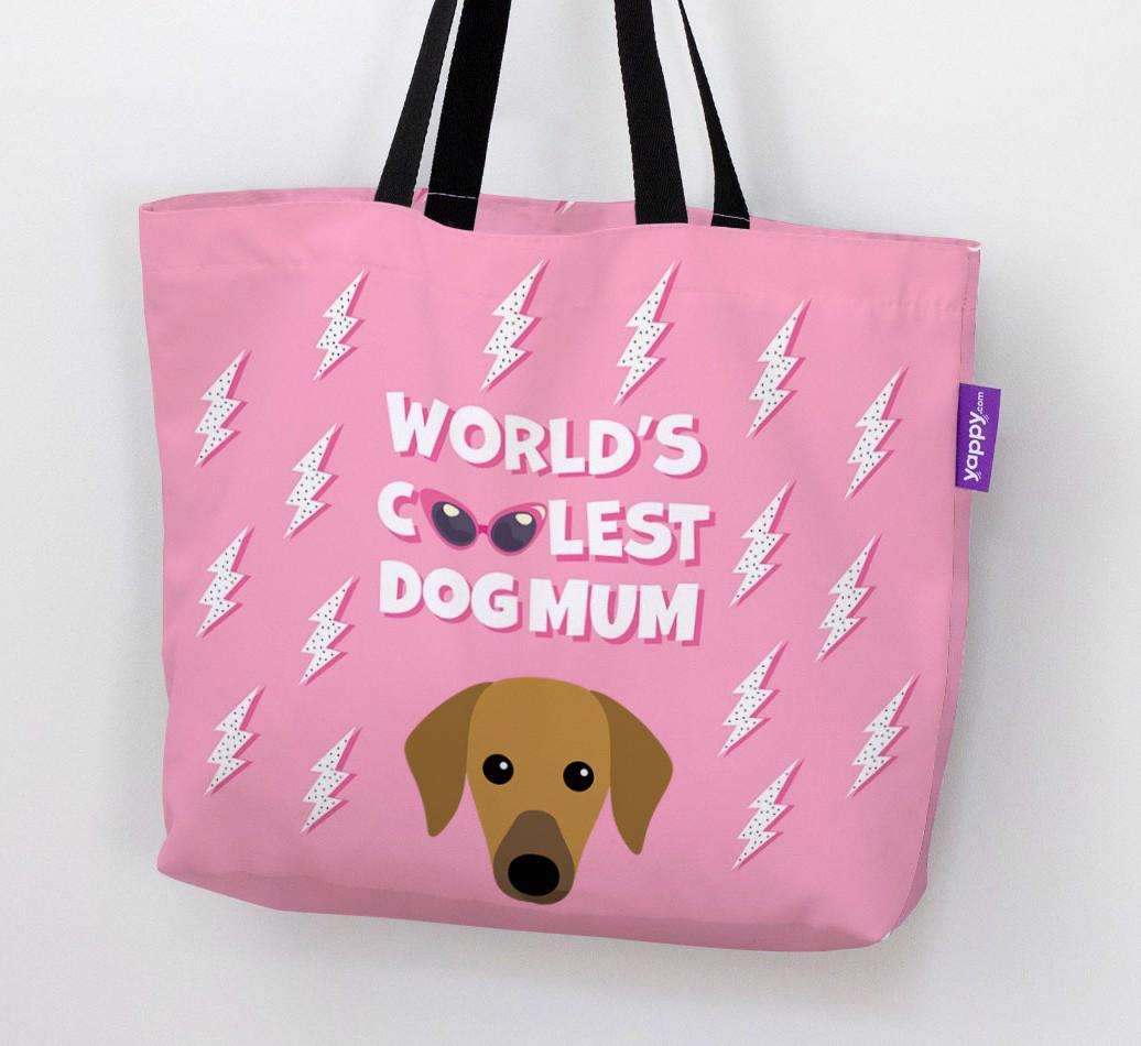 World's Coolest Dog Mum: Personalised {breedFullName} Canvas Bag