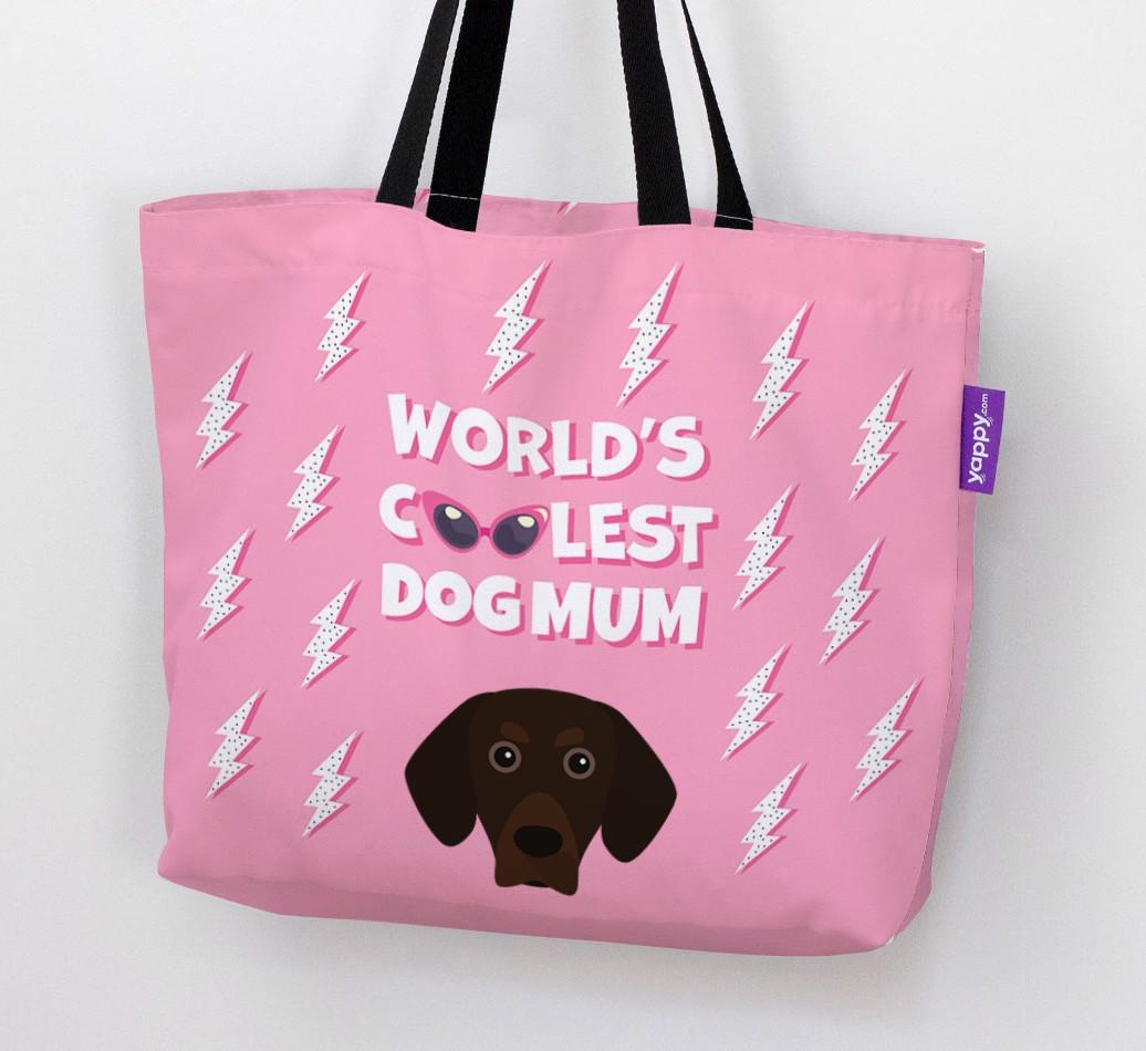 World's Coolest Dog Mum: Personalised {breedFullName} Canvas Bag