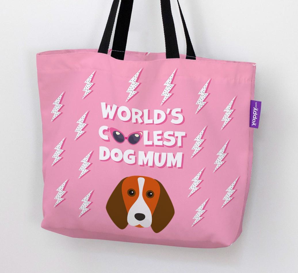 World's Coolest Dog Mum: Personalised {breedFullName} Canvas Bag
