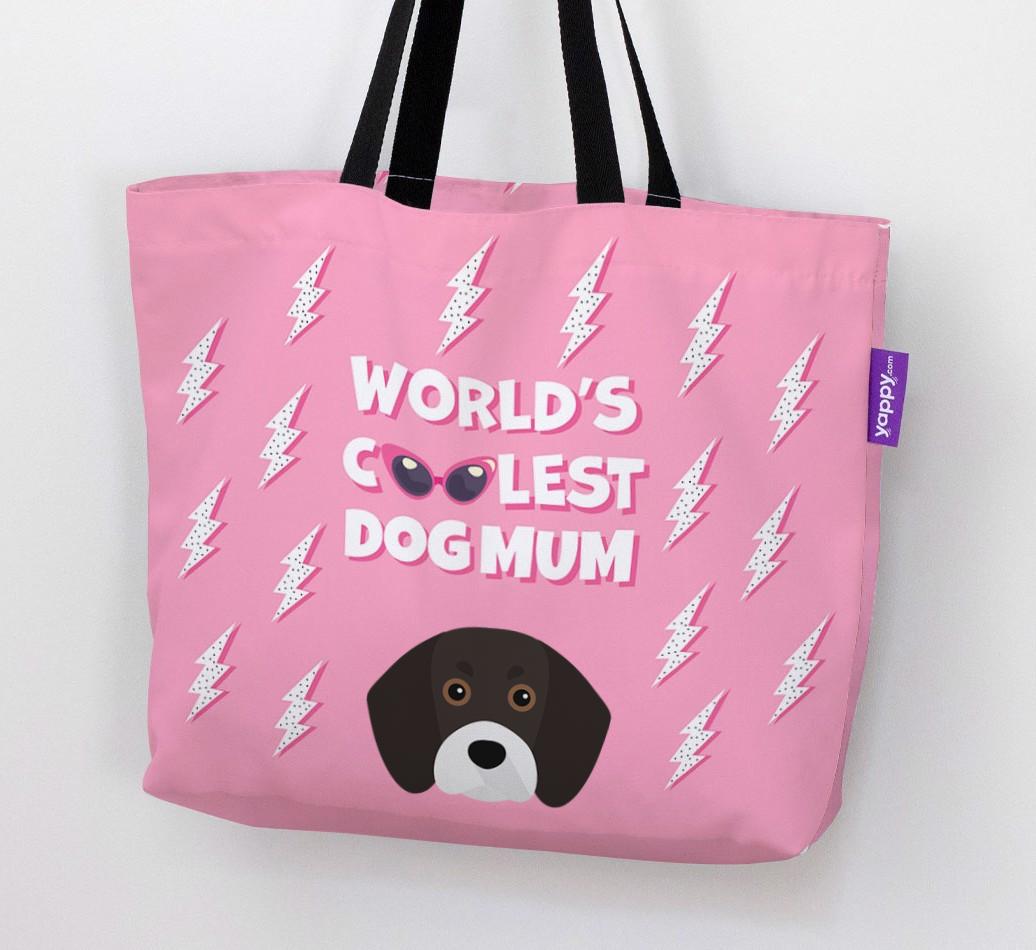 World's Coolest Dog Mum: Personalised {breedFullName} Canvas Bag