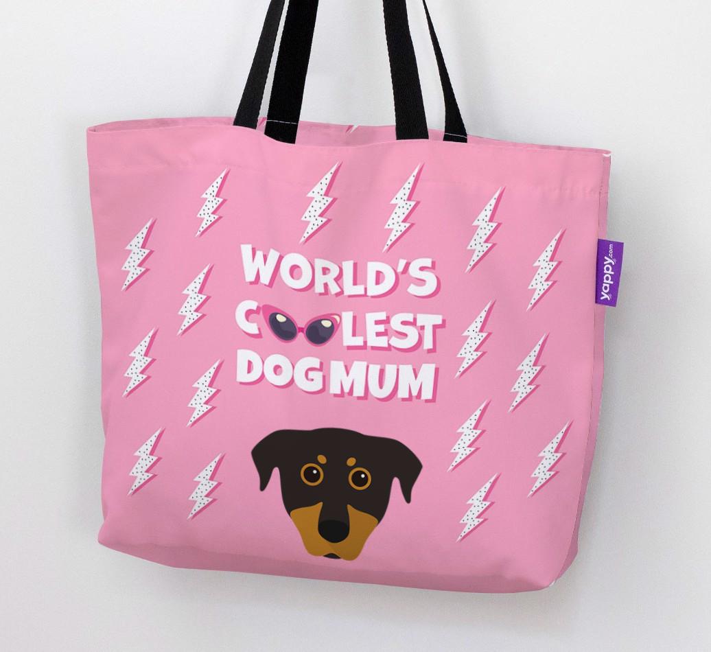 World's Coolest Dog Mum: Personalised {breedFullName} Canvas Bag