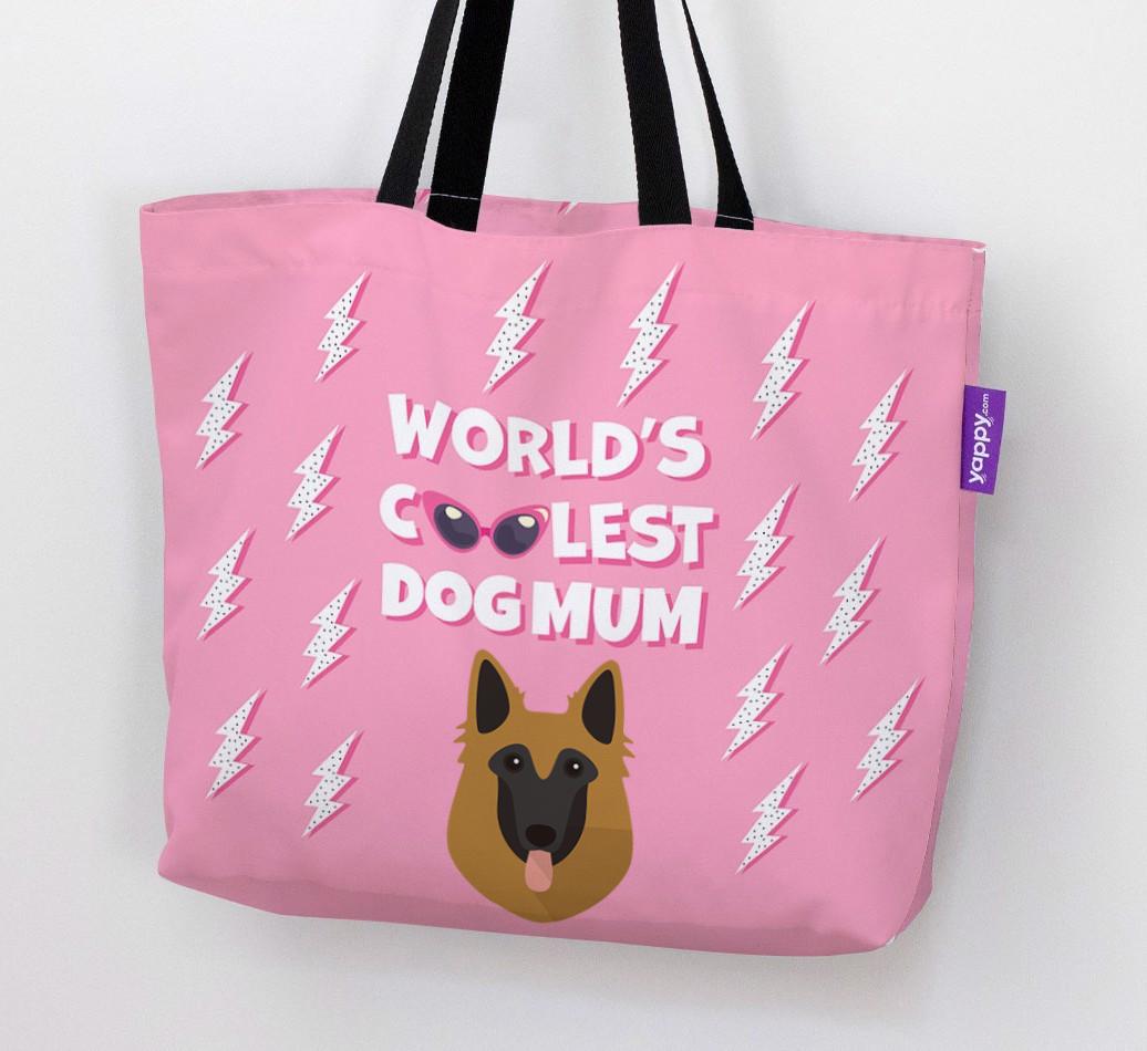 World's Coolest Dog Mum: Personalised {breedFullName} Canvas Bag