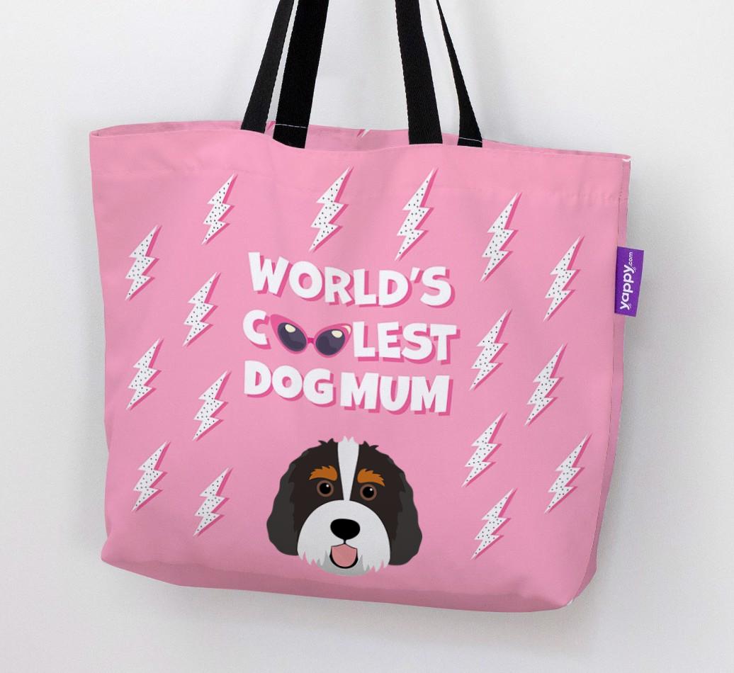 World's Coolest Dog Mum: Personalised {breedFullName} Canvas Bag