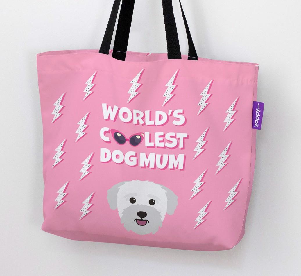 World's Coolest Dog Mum: Personalised {breedFullName} Canvas Bag