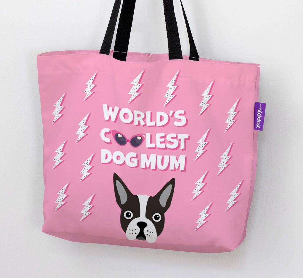 World's Coolest Dog Mum: Personalised {breedFullName} Canvas Bag