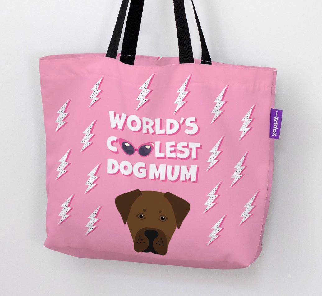 World's Coolest Dog Mum: Personalised {breedFullName} Canvas Bag