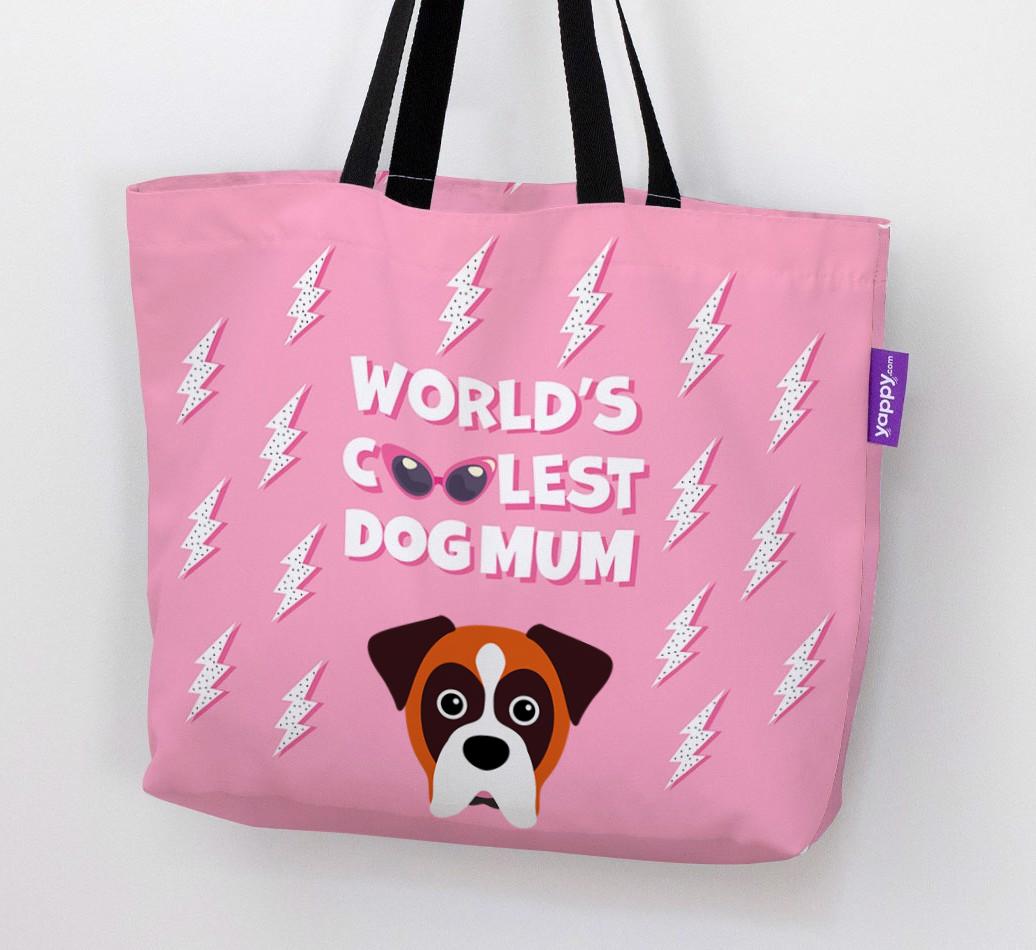 World's Coolest Dog Mum: Personalised {breedFullName} Canvas Bag