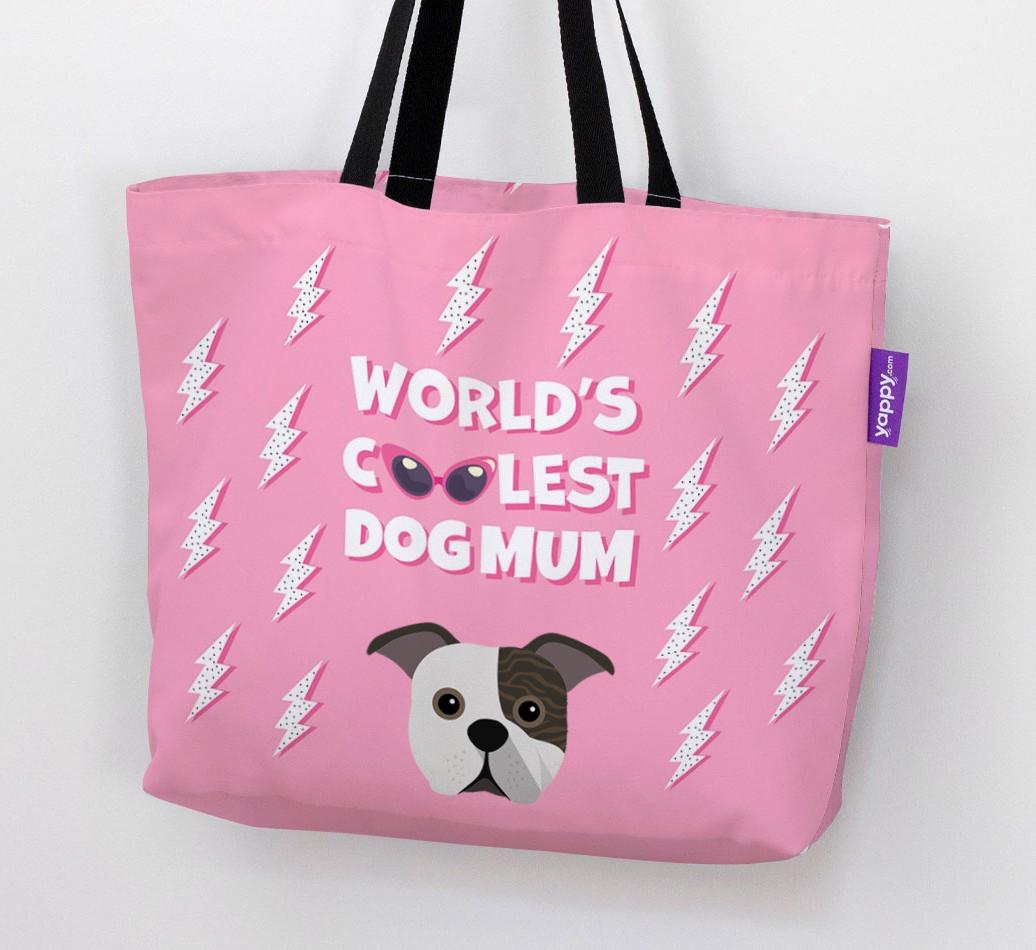 World's Coolest Dog Mum: Personalised {breedFullName} Canvas Bag