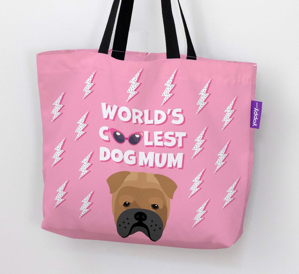 World's Coolest Dog Mum: Personalised {breedFullName} Canvas Bag