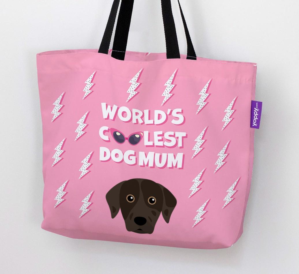 World's Coolest Dog Mum: Personalised {breedFullName} Canvas Bag