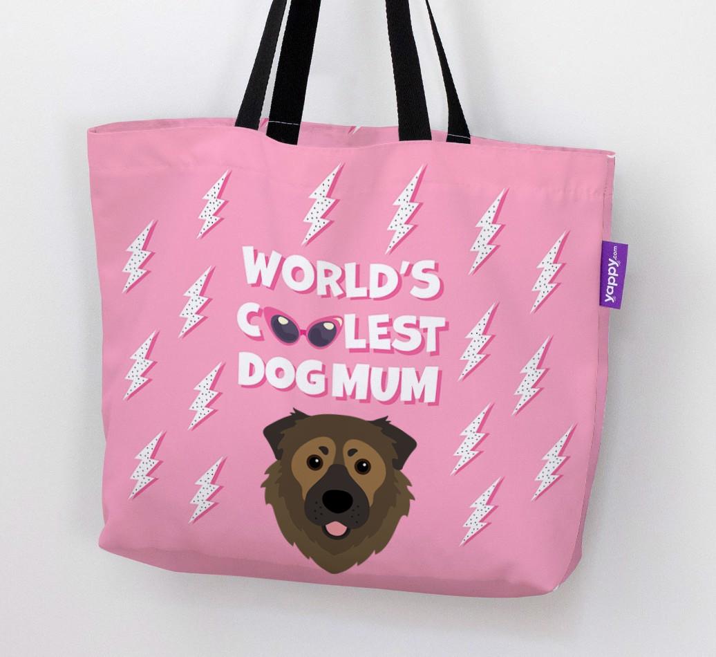 World's Coolest Dog Mum: Personalised {breedFullName} Canvas Bag