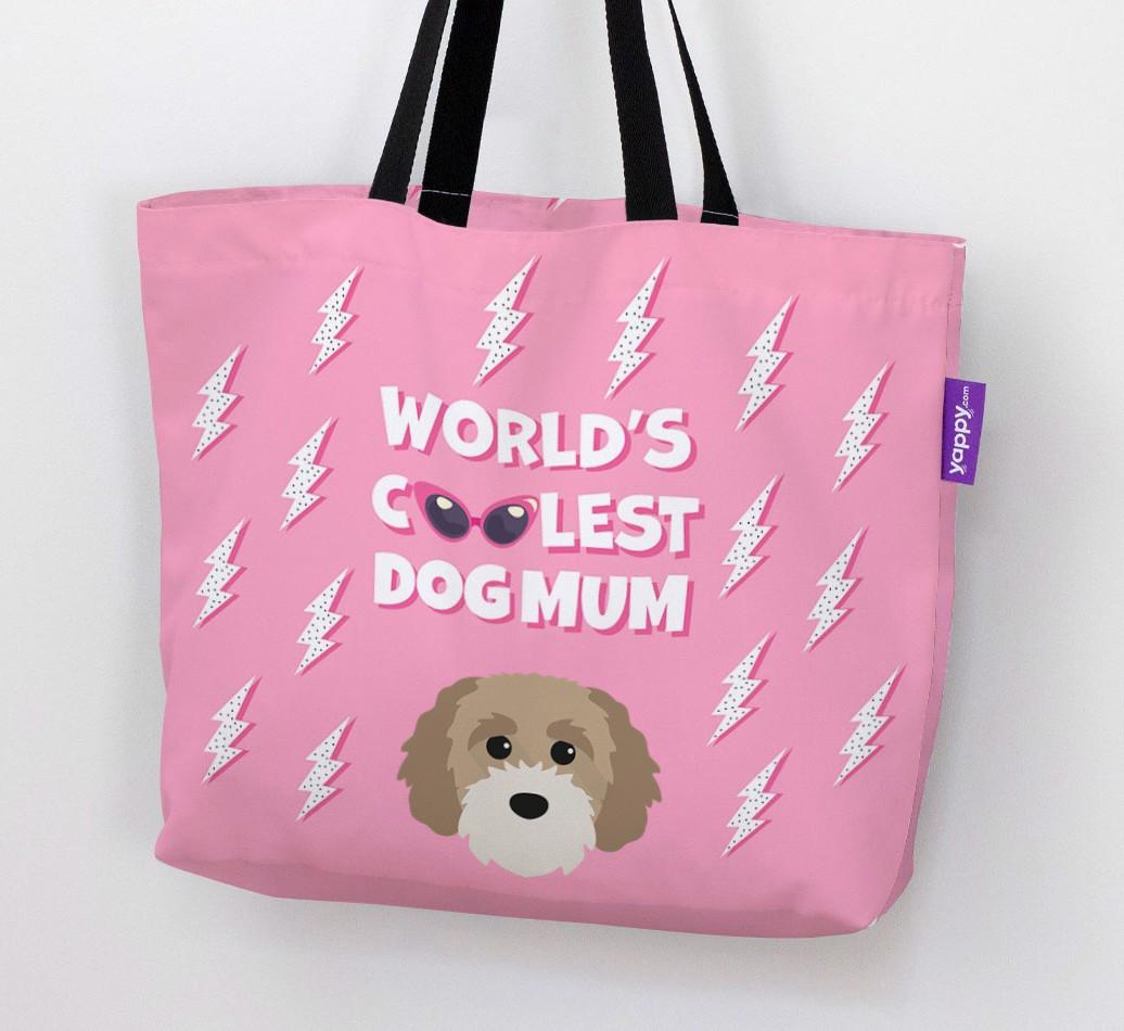 World's Coolest Dog Mum: Personalised {breedFullName} Canvas Bag