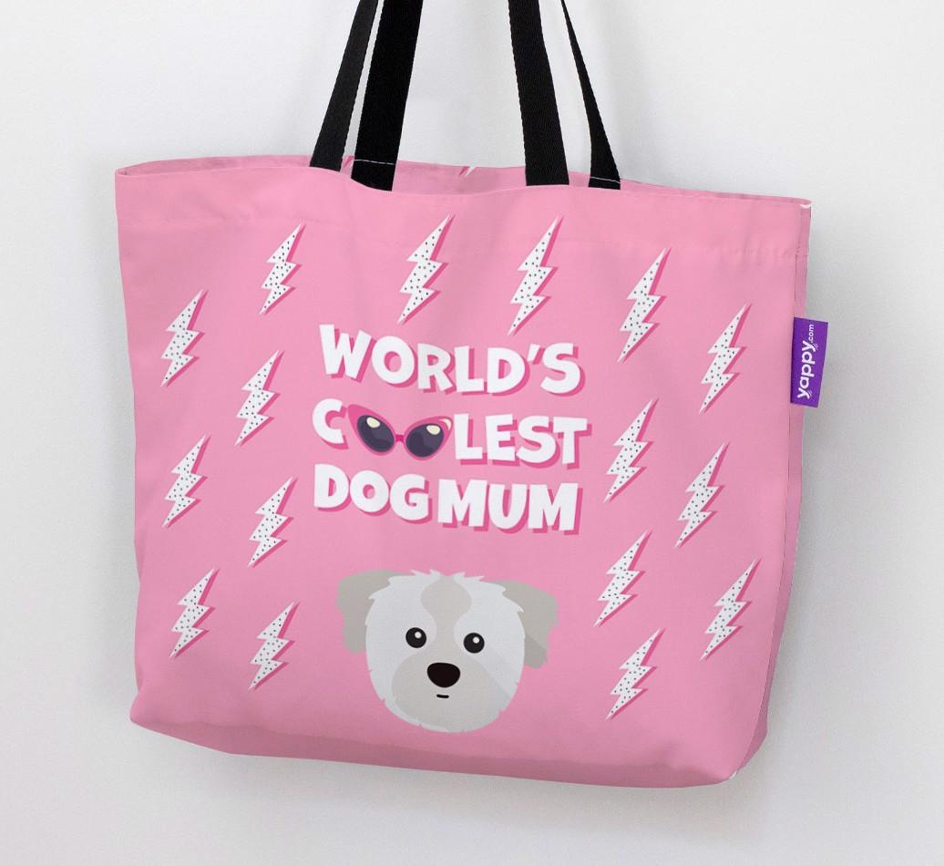 World's Coolest Dog Mum: Personalised {breedFullName} Canvas Bag