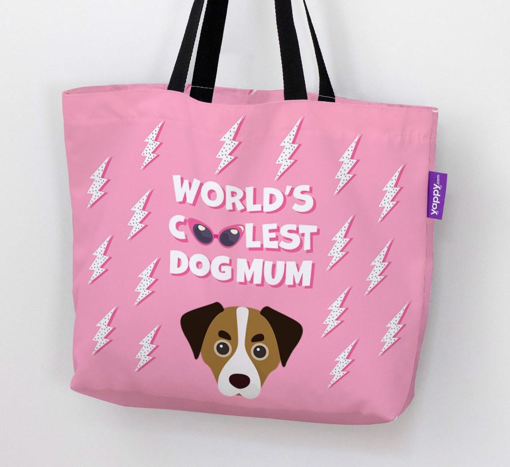 World's Coolest Dog Mum: Personalised {breedFullName} Canvas Bag