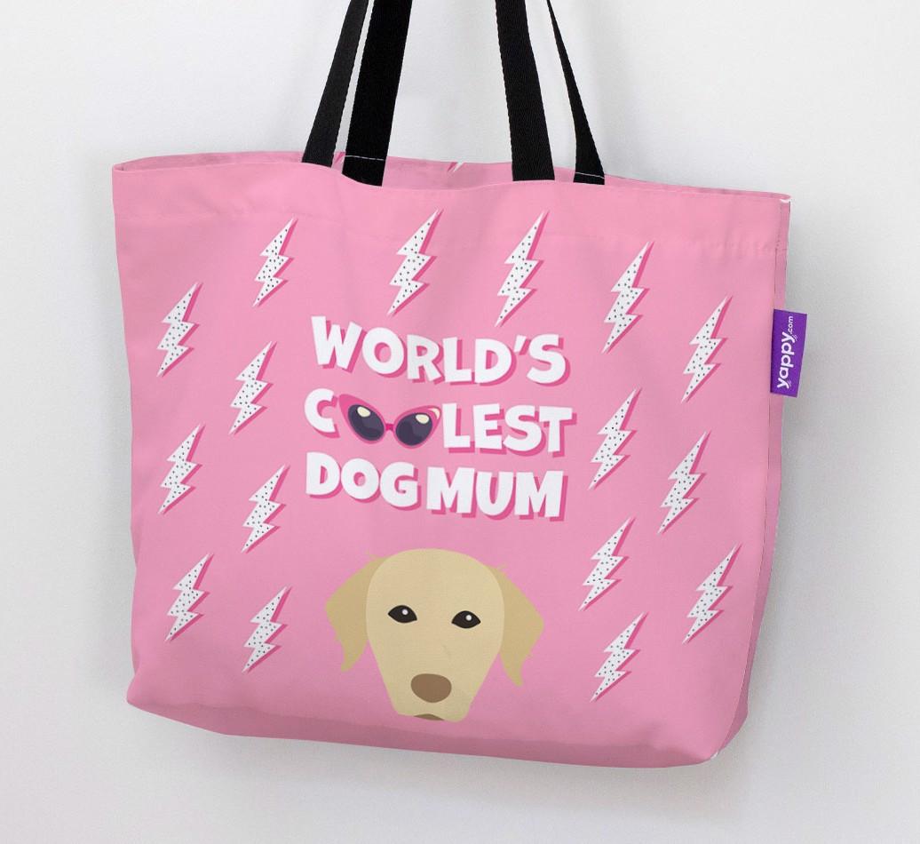 World's Coolest Dog Mum: Personalised {breedFullName} Canvas Bag