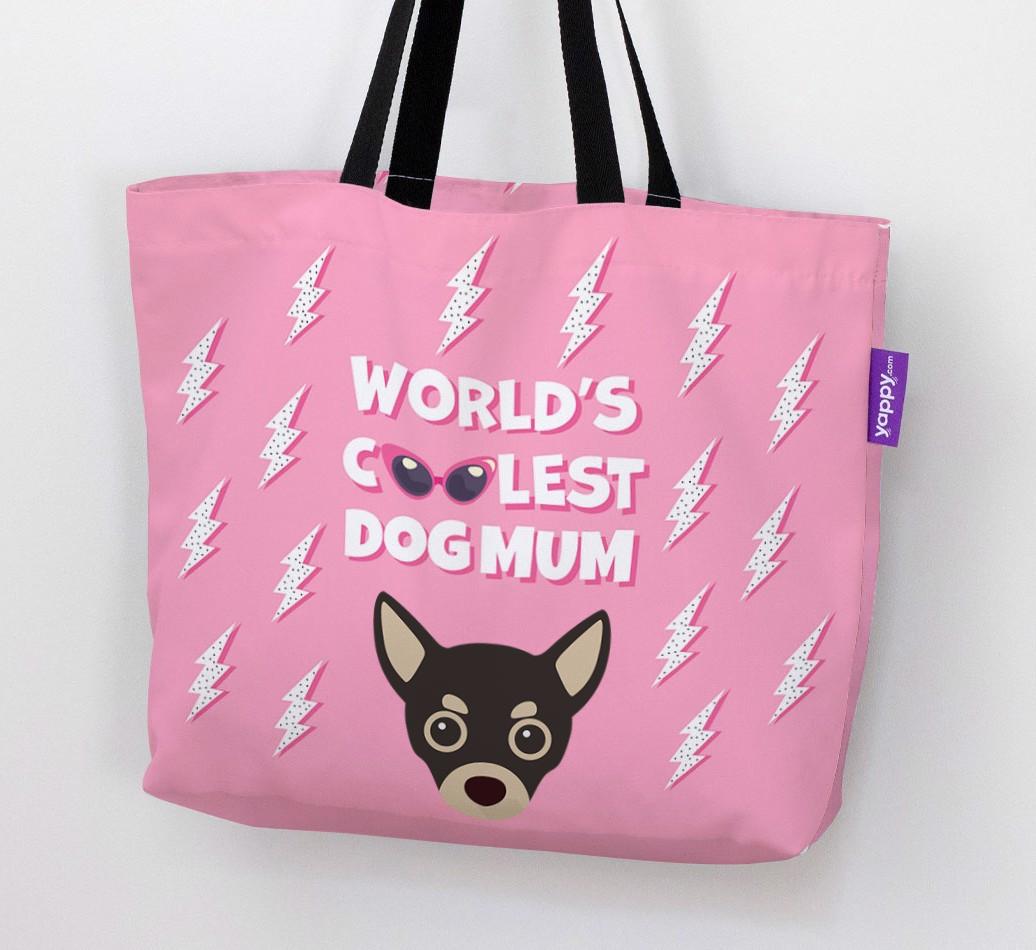 World's Coolest Dog Mum: Personalised {breedFullName} Canvas Bag