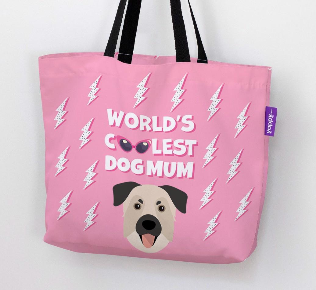 World's Coolest Dog Mum: Personalised {breedFullName} Canvas Bag