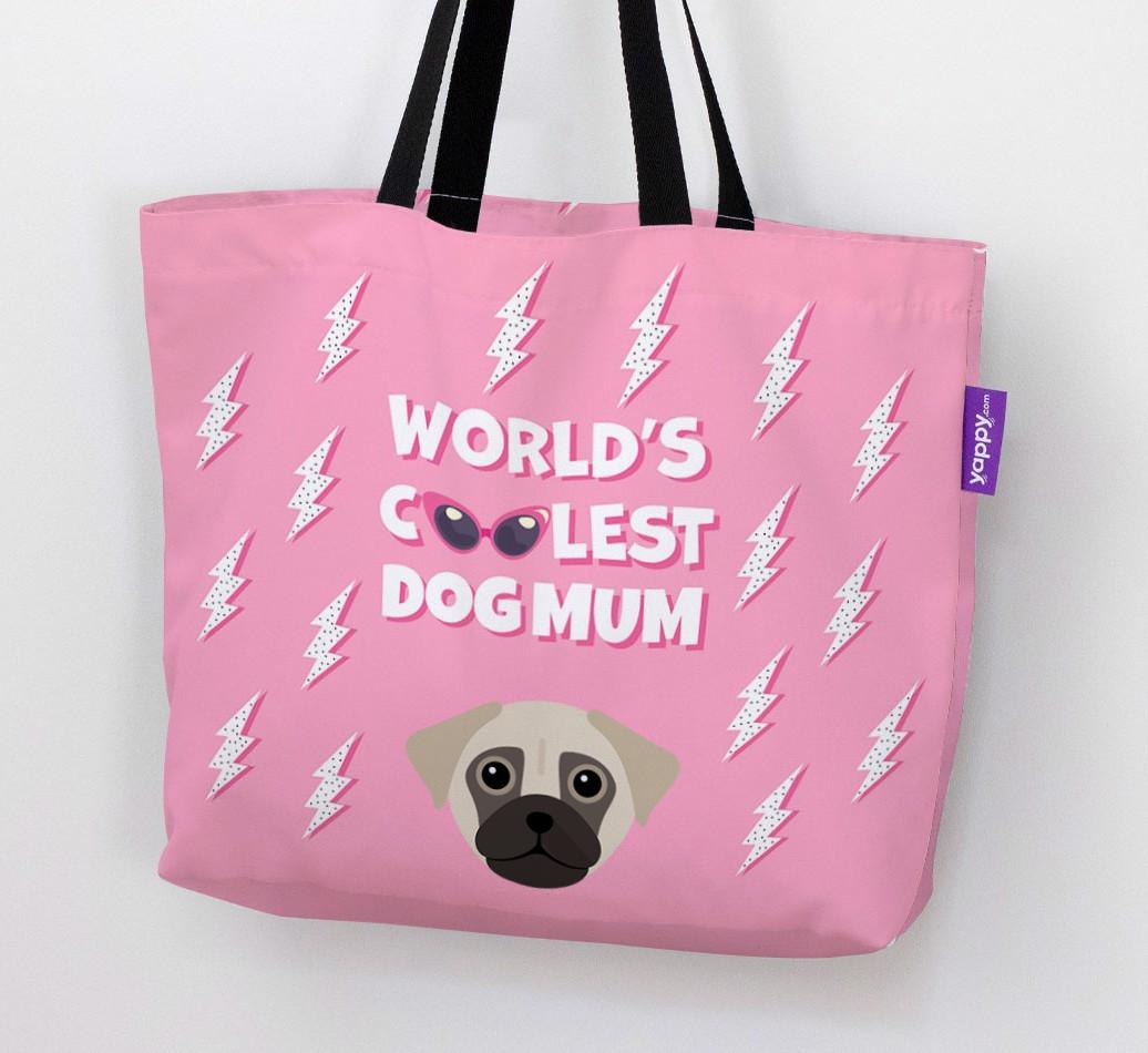 World's Coolest Dog Mum: Personalised {breedFullName} Canvas Bag