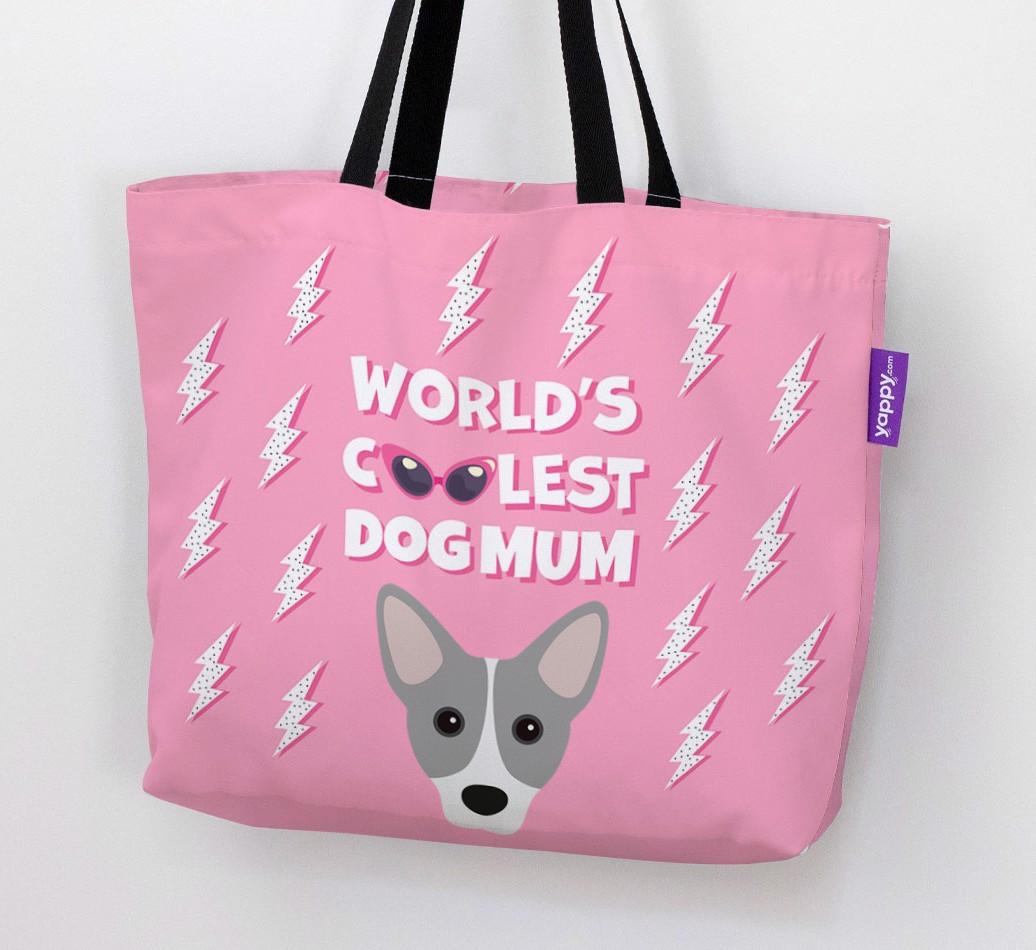 World's Coolest Dog Mum: Personalised {breedFullName} Canvas Bag