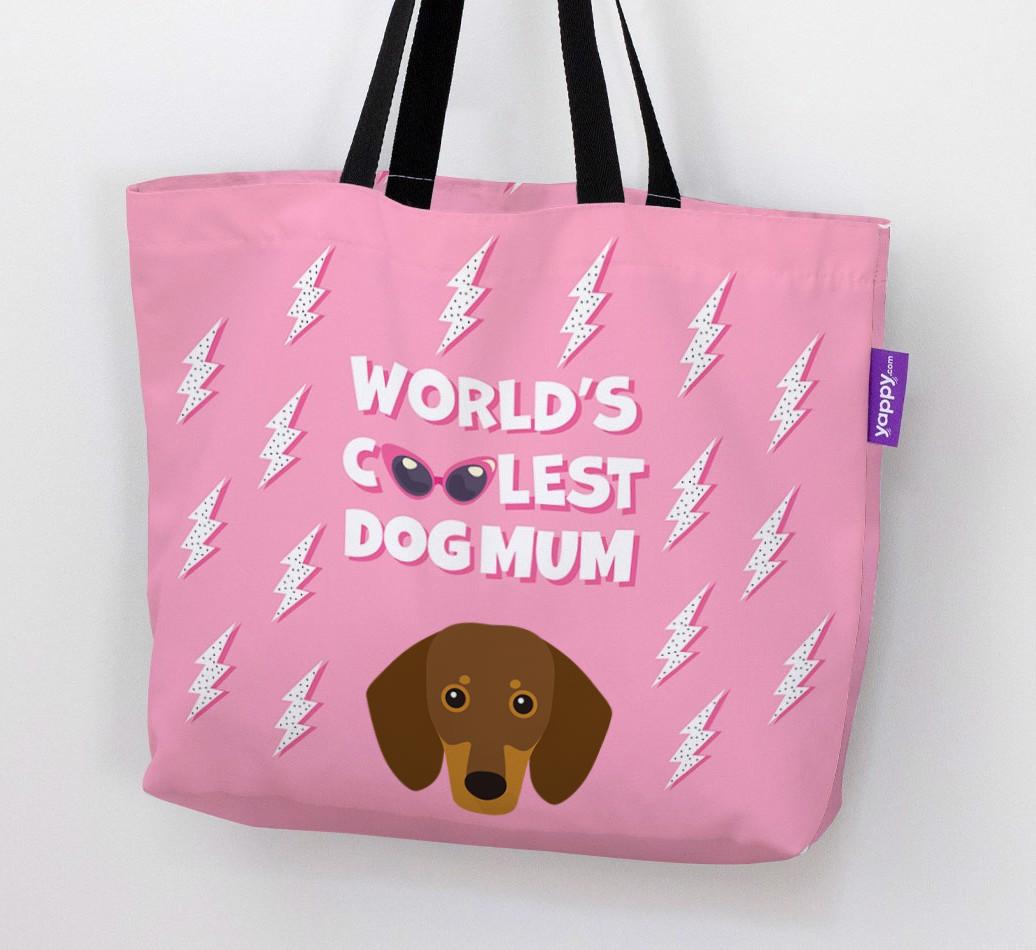 World's Coolest Dog Mum: Personalised {breedFullName} Canvas Bag