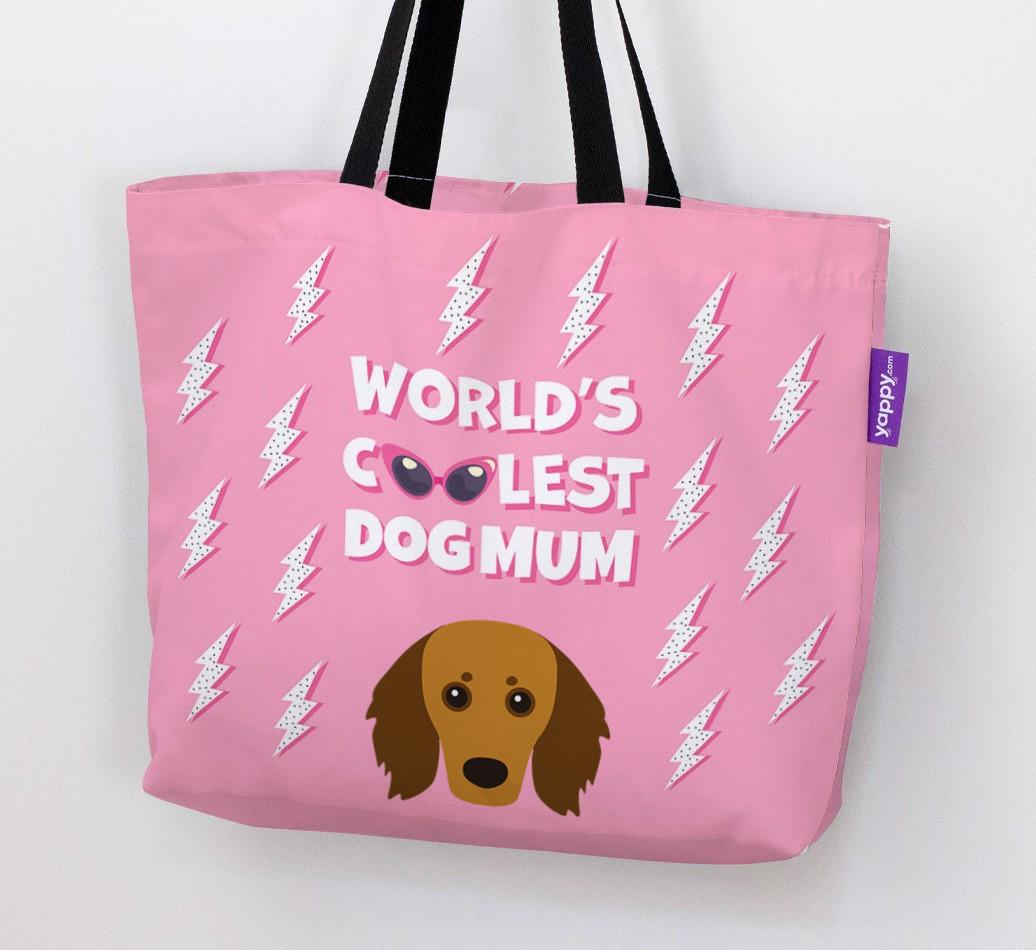 World's Coolest Dog Mum: Personalised {breedFullName} Canvas Bag